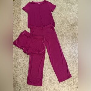 3 Piece Pajama Lounge Set Size Medium